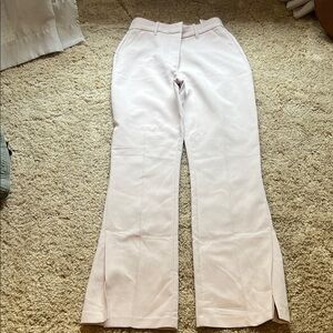 Abercrombie High-Rise Light tan flare Pants- LONG INSEAM